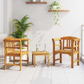 Conjunto de salón Rosa del jardín 3 pcs Madera de Acacia Sólida