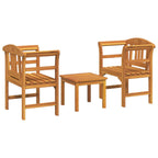 Conjunto de salón Rosa del jardín 3 pcs Madera de Acacia Sólida