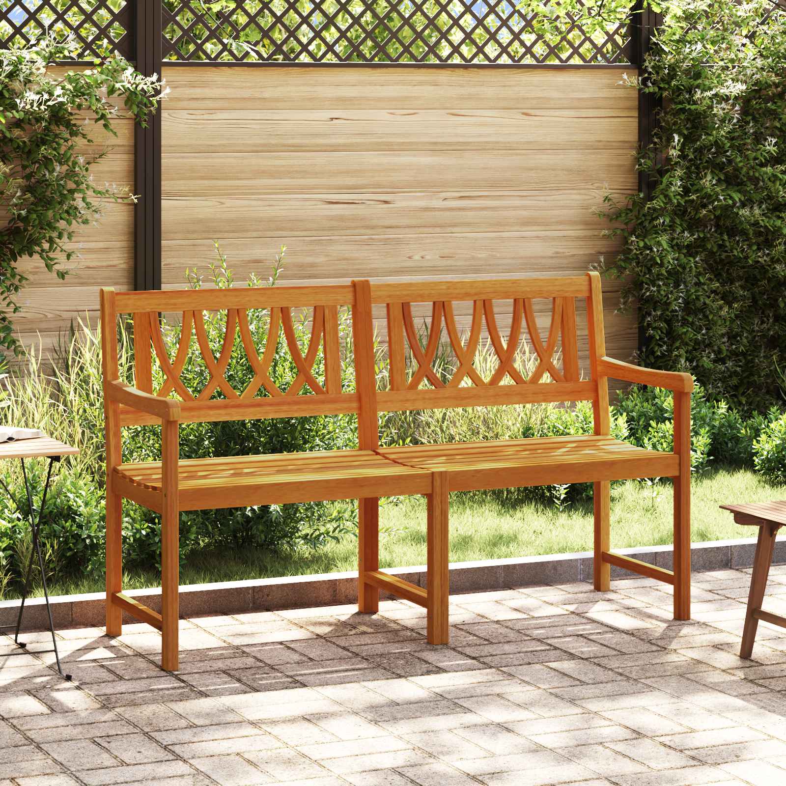 Banco de exterior Natural 110 x 55,5 x 90 cm