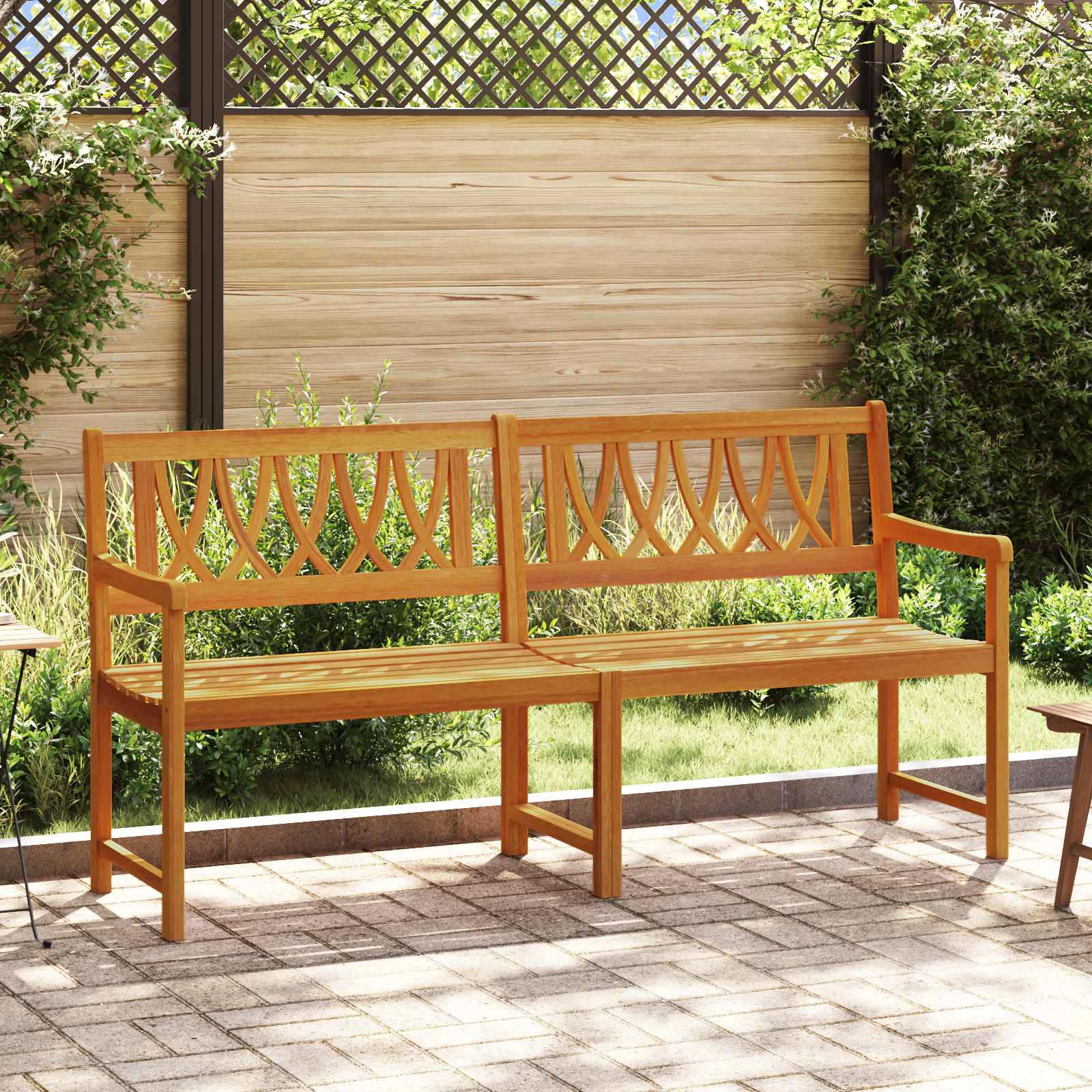 Banco de exterior Natural 110 x 55,5 x 90 cm
