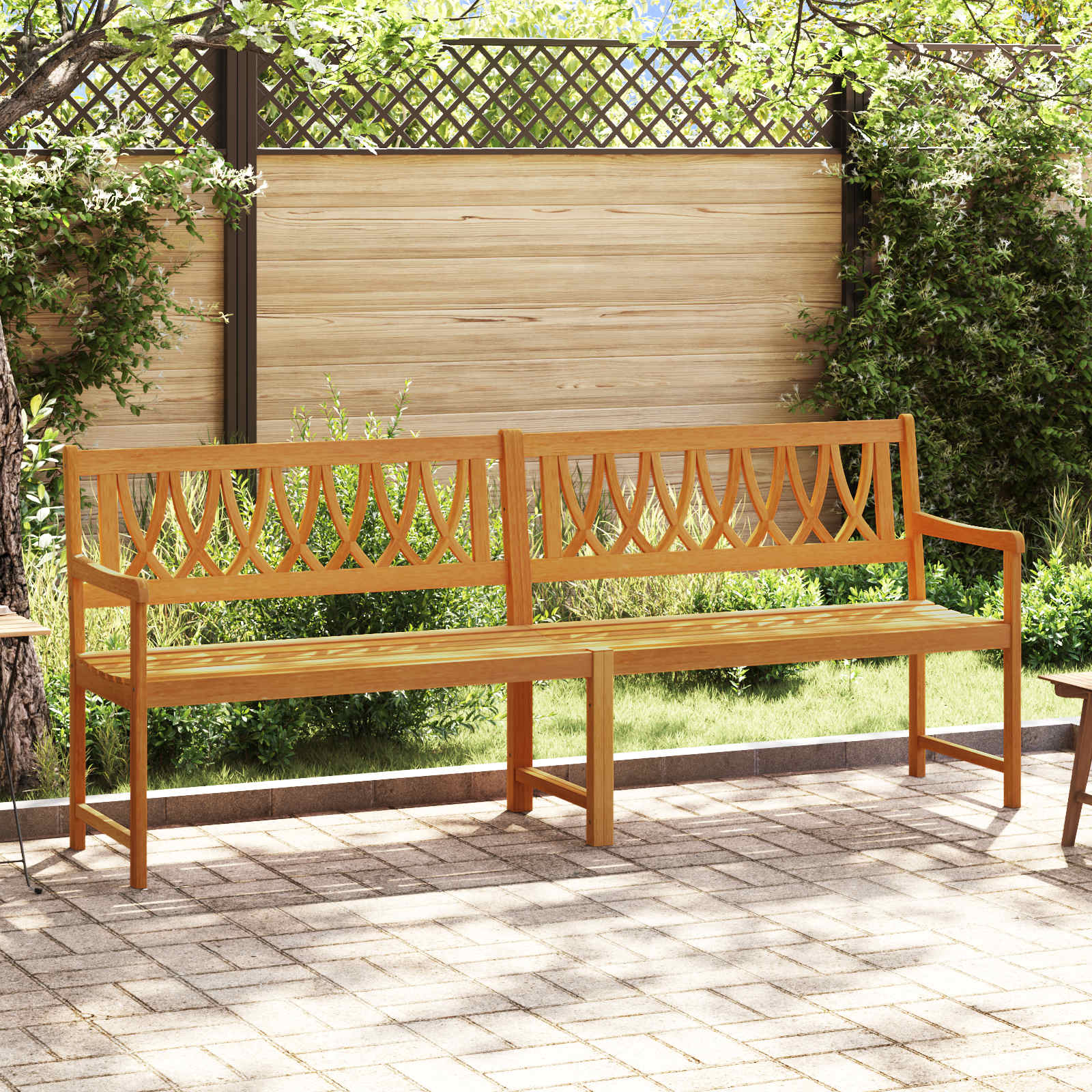 Banco de exterior Natural 110 x 55,5 x 90 cm