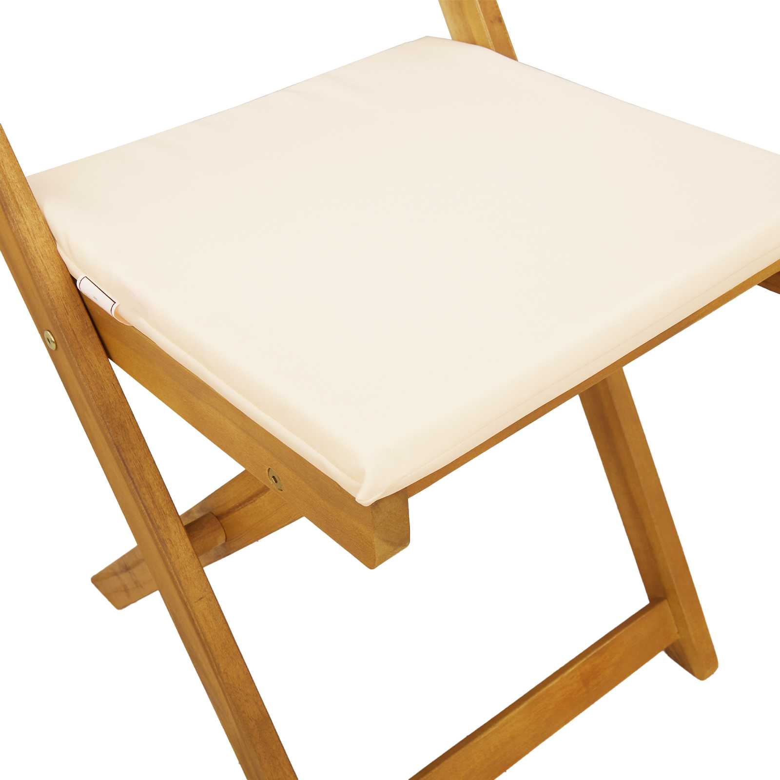 Sillas Bistro de Exterior 2 pcs Blanco Crema 40 x 53 x 80 cm