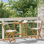 Sillas Bistro de Exterior 2 pcs Blanco Crema 40 x 53 x 80 cm
