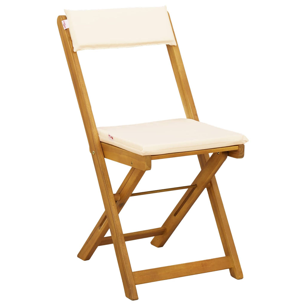 Sillas Bistro de Exterior 2 pcs Blanco Crema 40 x 53 x 80 cm