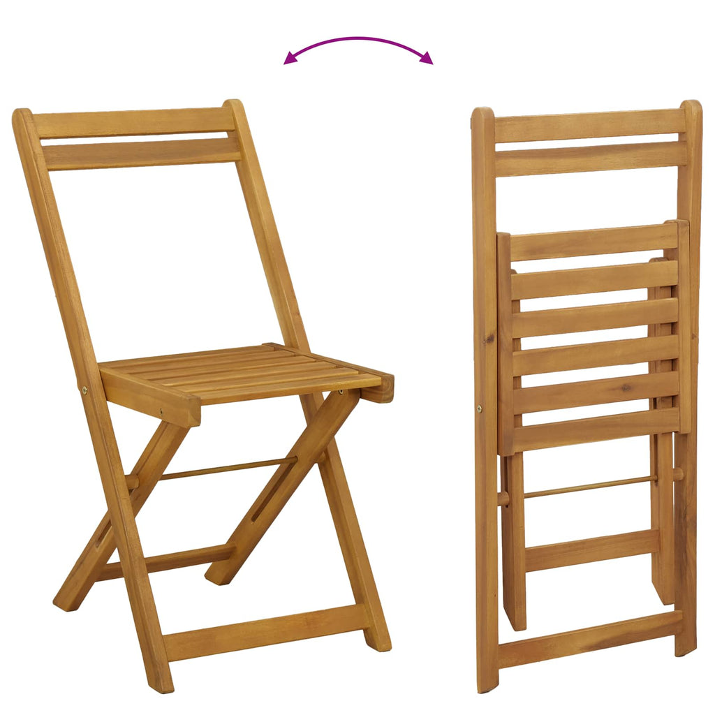 Sillas Bistro de Exterior 2 pcs Blanco Crema 40 x 53 x 80 cm