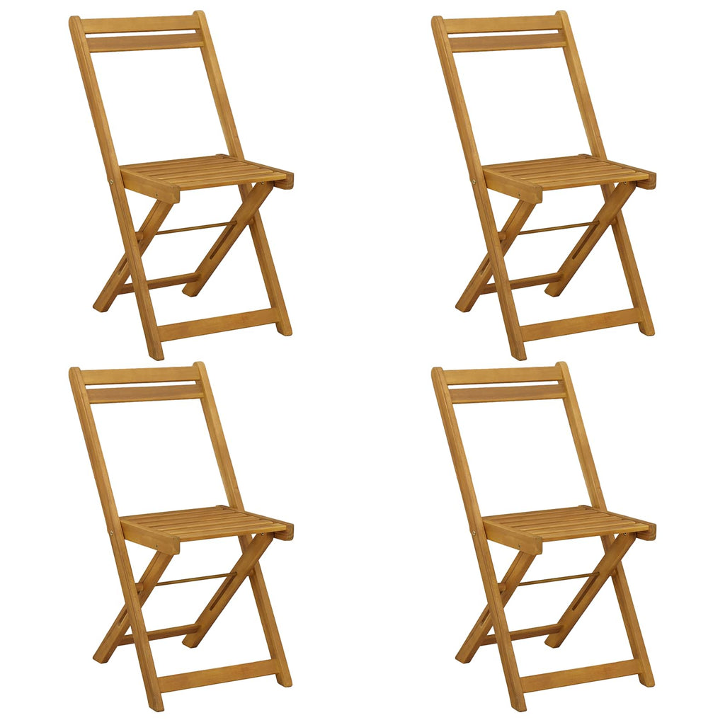 Sillas de jardín plegables 4 pcs Natural 40 x 53 x 80 cm