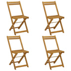 Sillas de jardín plegables 4 pcs Natural 40 x 53 x 80 cm