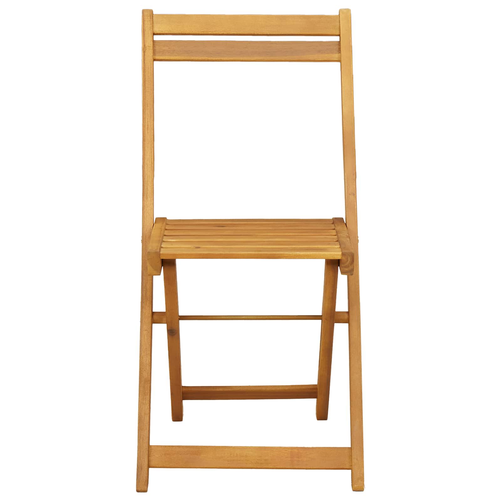 Sillas de jardín plegables 4 pcs Natural 40 x 53 x 80 cm