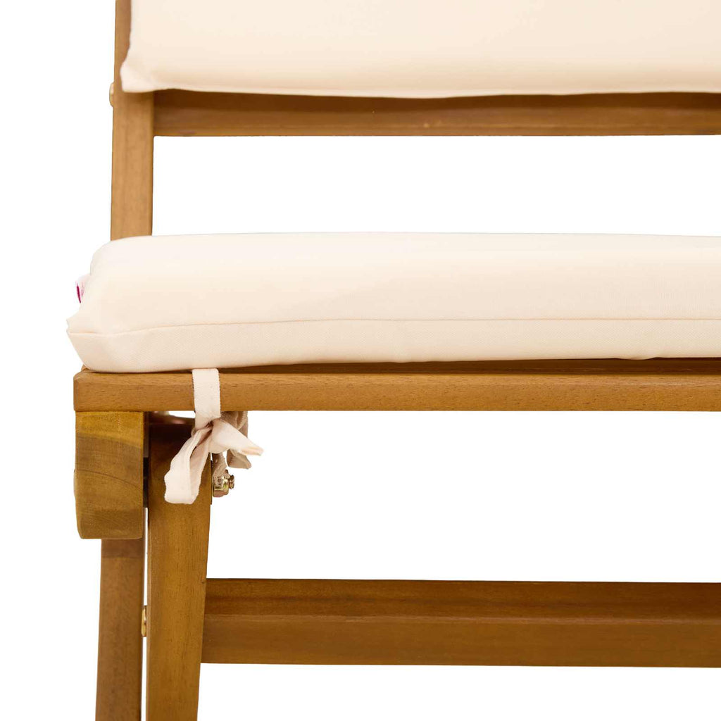 Sillas Bistro de Exterior 2 pcs Blanco Crema 38 x 46 x 85 cm