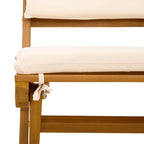 Sillas Bistro de Exterior 2 pcs Blanco Crema 38 x 46 x 85 cm