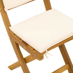Sillas Bistro de Exterior 2 pcs Blanco Crema 38 x 46 x 85 cm