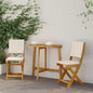 Cadeiras de Bistrô para Exterior 2 pcs Branco Creme 38 x 46 x 85 cm