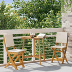 Sillas Bistro de Exterior 2 pcs Blanco Crema 38 x 46 x 85 cm