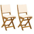 Sillas Bistro de Exterior 2 pcs Blanco Crema 38 x 46 x 85 cm