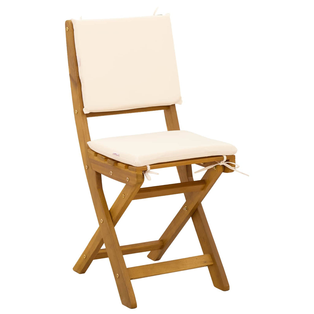 Sillas Bistro de Exterior 2 pcs Blanco Crema 38 x 46 x 85 cm