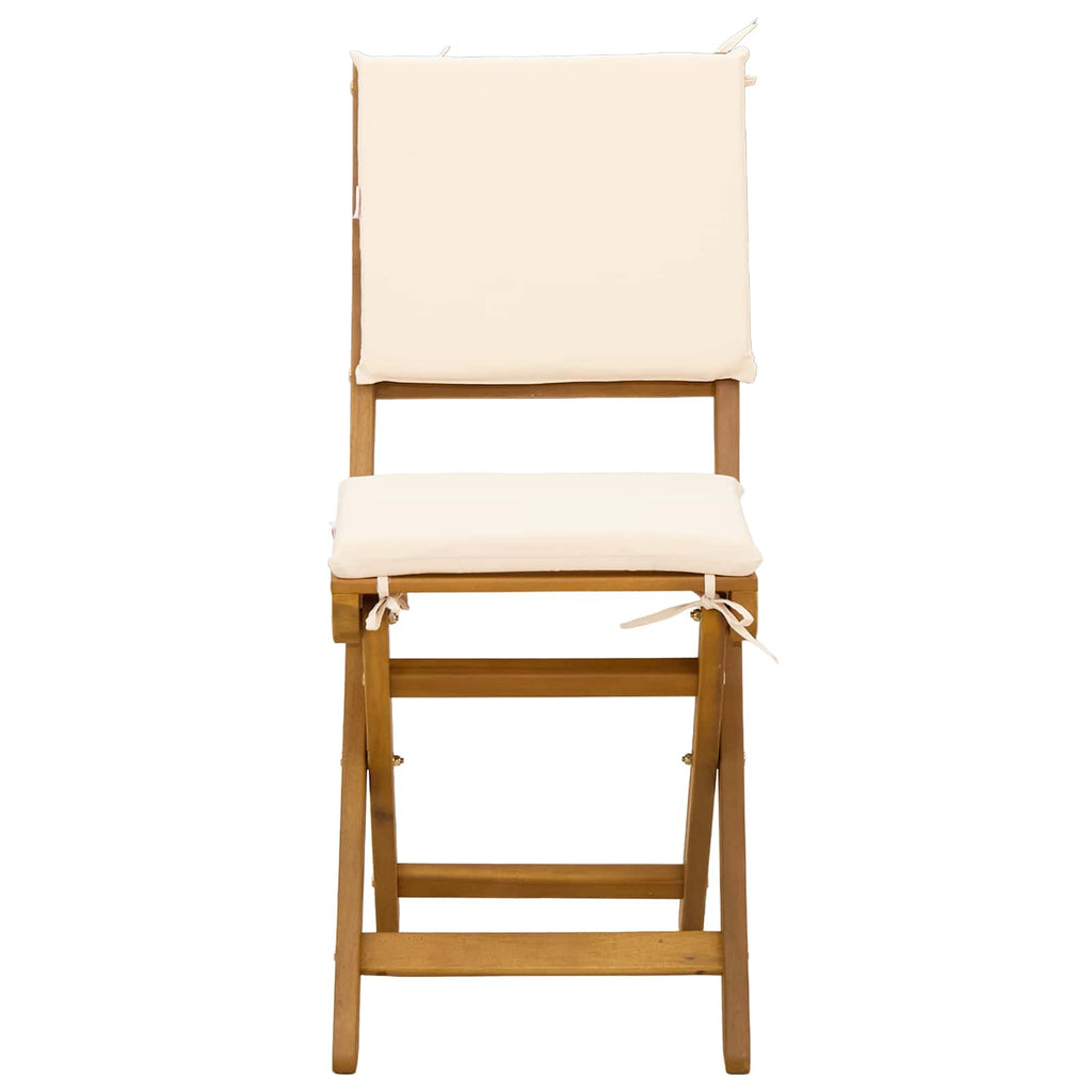 Sillas Bistro de Exterior 2 pcs Blanco Crema 38 x 46 x 85 cm