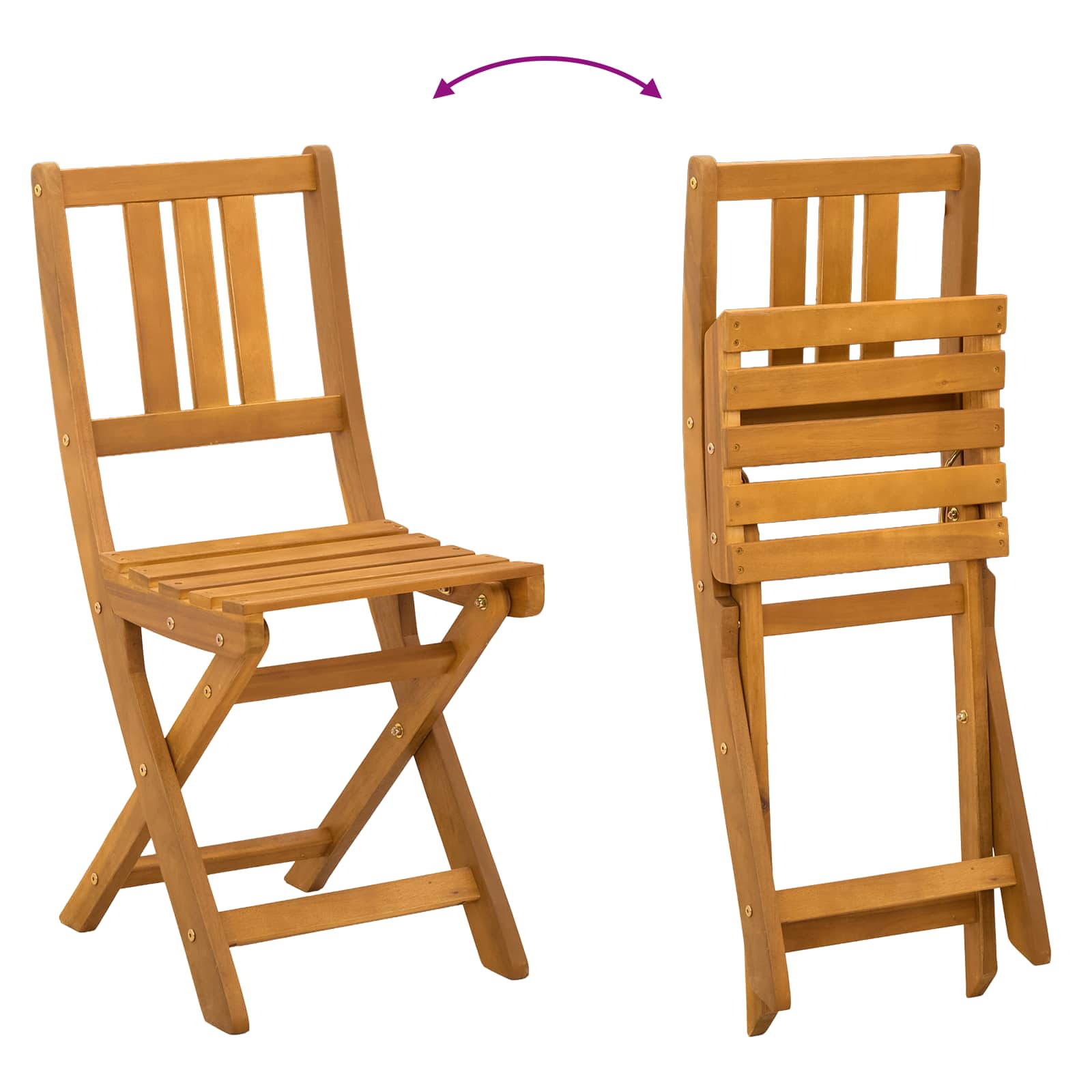 Sillas Bistro de Exterior 2 pcs Blanco Crema 38 x 46 x 85 cm