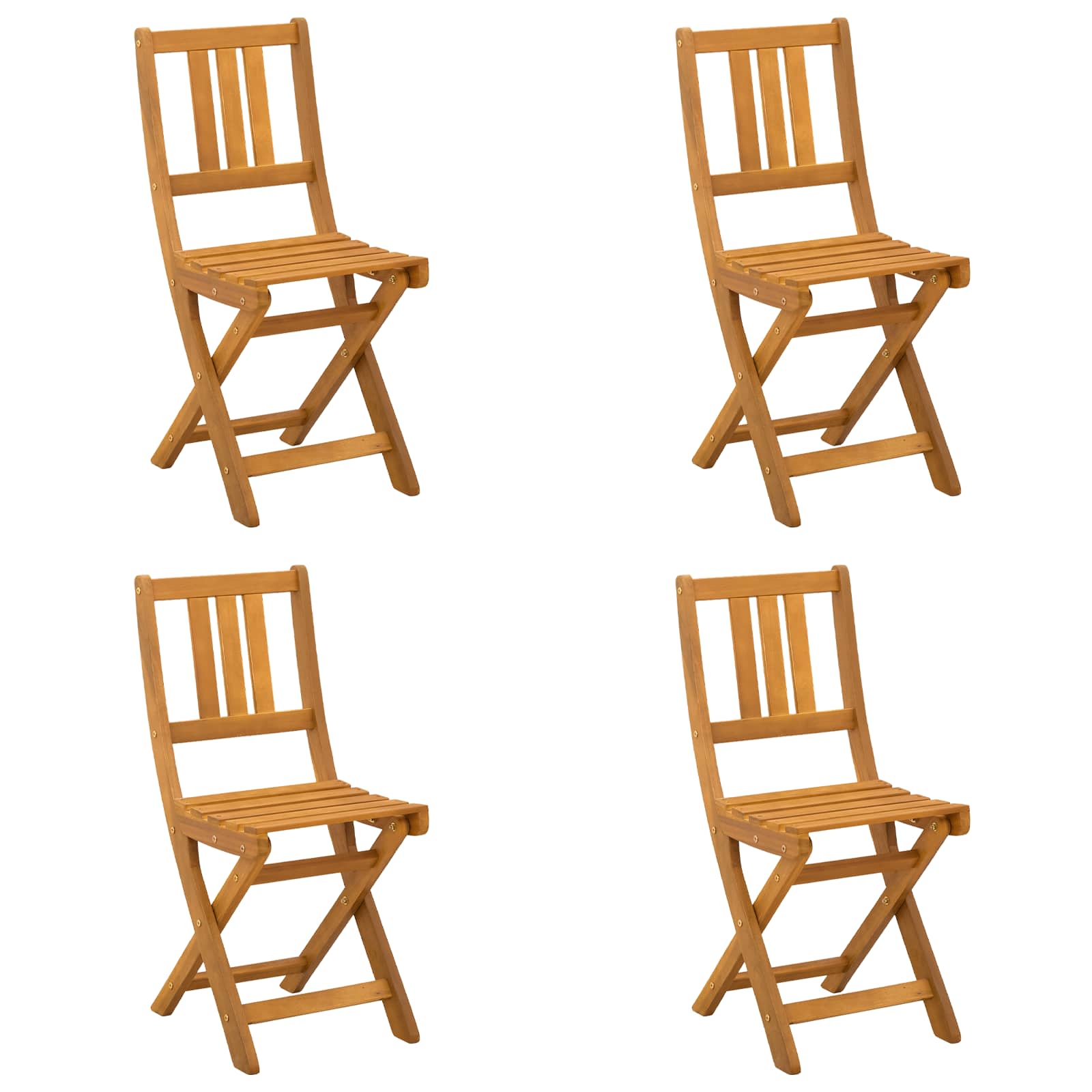 Sillas Bistro de Exterior 4 pcs Natural 40 x 42 x 85 cm