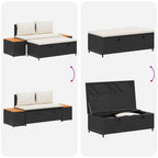 Conjunto de sofás de exterior 4 -Seater 4 pcs 55 x 30 x 39 cm