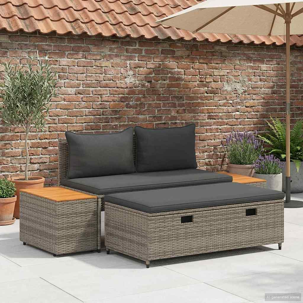 Outdoor Sofa Set 4-Seater 4 pcs 55 x 30 x 39 cm