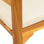 Banco de Rosa Crema 114 x 46 x 82,5 cm Madera de Acacia Sólida
