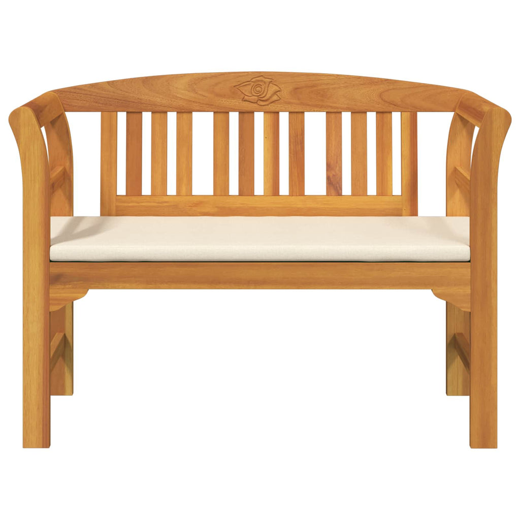 Banco de Rosa Crema 114 x 46 x 82,5 cm Madera de Acacia Sólida