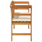 Banco de Rosa Crema 114 x 46 x 82,5 cm Madera de Acacia Sólida