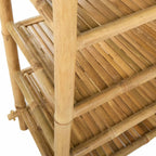 Zapatero con estante Natural 4 niveles Bambú