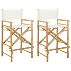 Silla de director plegable 2 pcs Natural Bambú