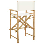 Silla de director plegable 2 pcs Natural Bambú