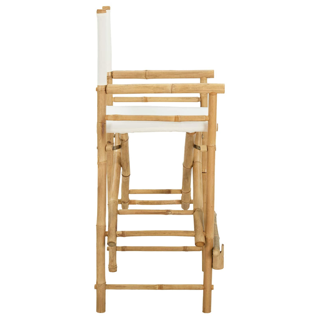 Silla de director plegable 2 pcs Natural Bambú