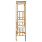 Arco de Jardín con Banco Blanco Crema 115 x 50 x 205 cm Bambú
