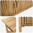 Mesa Consola con estante Natural 110 x 35 x 75 cm Bambú