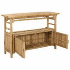 Mesa Consola con estante Natural 110 x 35 x 75 cm Bambú
