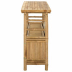 Mesa Consola con estante Natural 110 x 35 x 75 cm Bambú