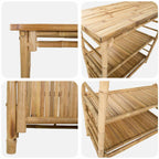 Mesa de Bar Exterior Natural 110 x 50 x 105 cm Bambú