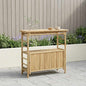 Mesa de Bar Exterior Natural 110 x 50 x 105 cm Bambú