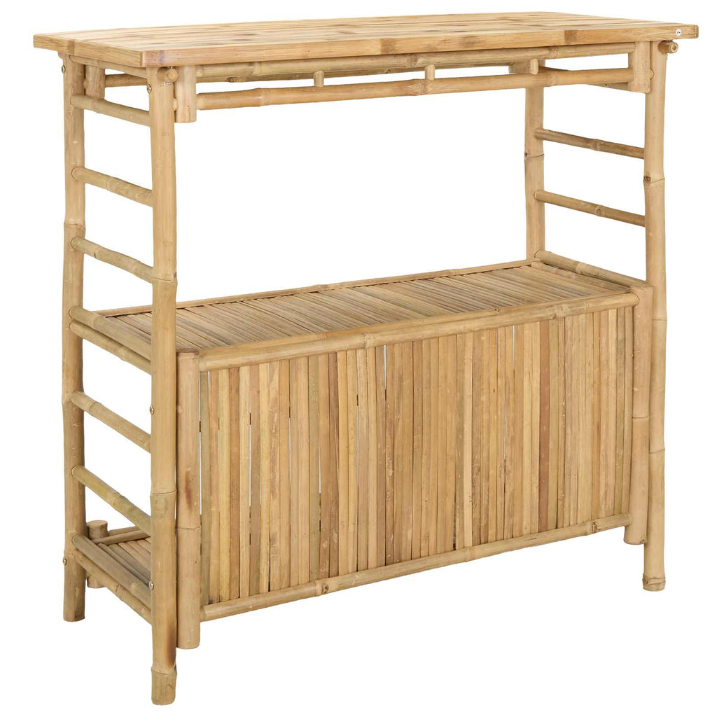 Mesa de Bar Exterior Natural 110 x 50 x 105 cm Bambú