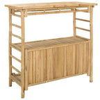 Mesa de Bar Exterior Natural 110 x 50 x 105 cm Bambú