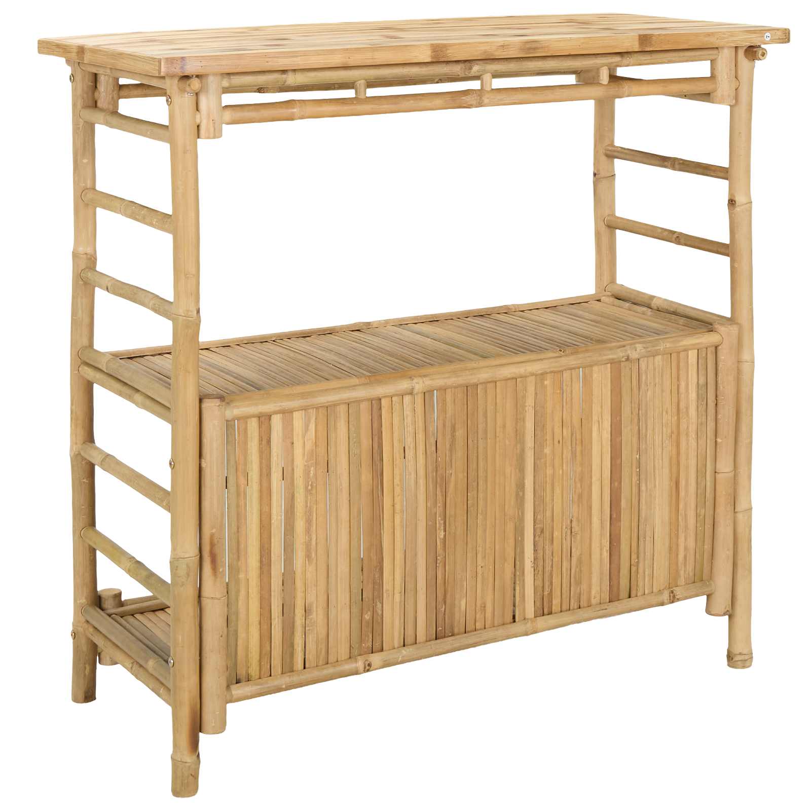 Mesa de Bar Exterior Natural 110 x 50 x 105 cm Bambú