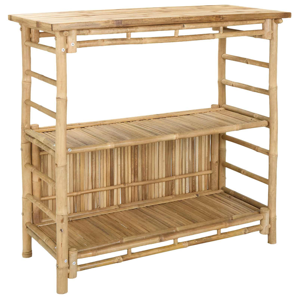 Mesa de Bar Exterior Natural 110 x 50 x 105 cm Bambú