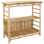 Mesa de Bar Exterior Natural 110 x 50 x 105 cm Bambú