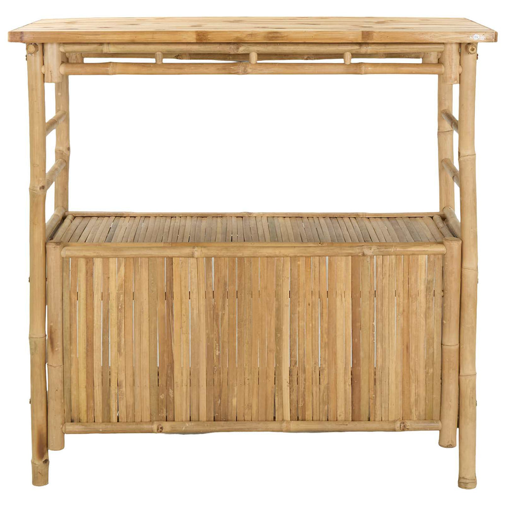 Mesa de Bar Exterior Natural 110 x 50 x 105 cm Bambú