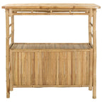 Mesa de Bar Exterior Natural 110 x 50 x 105 cm Bambú