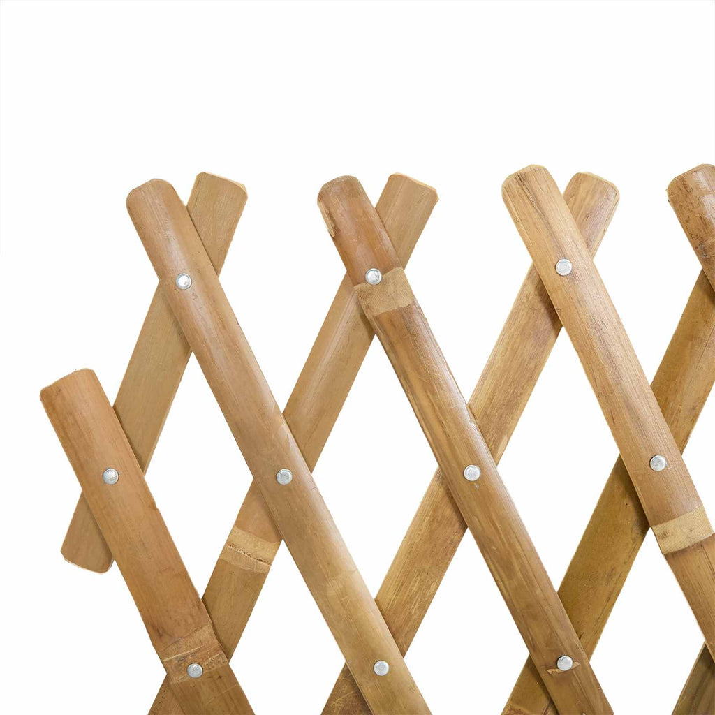Valla Trellis Expandible 2 pcs Marrón Claro 100 x 105 cm Bambú