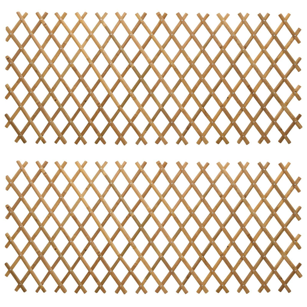 Valla Trellis Expandible 2 pcs Marrón Claro 100 x 105 cm Bambú