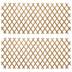 Valla Trellis Expandible 2 pcs Marrón Claro 100 x 105 cm Bambú