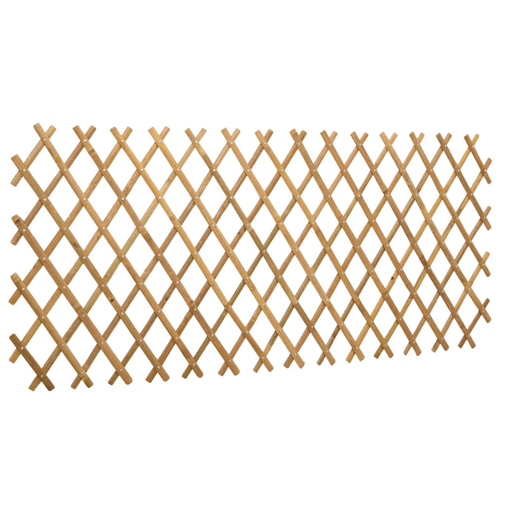 Valla Trellis Expandible 2 pcs Marrón Claro 100 x 105 cm Bambú