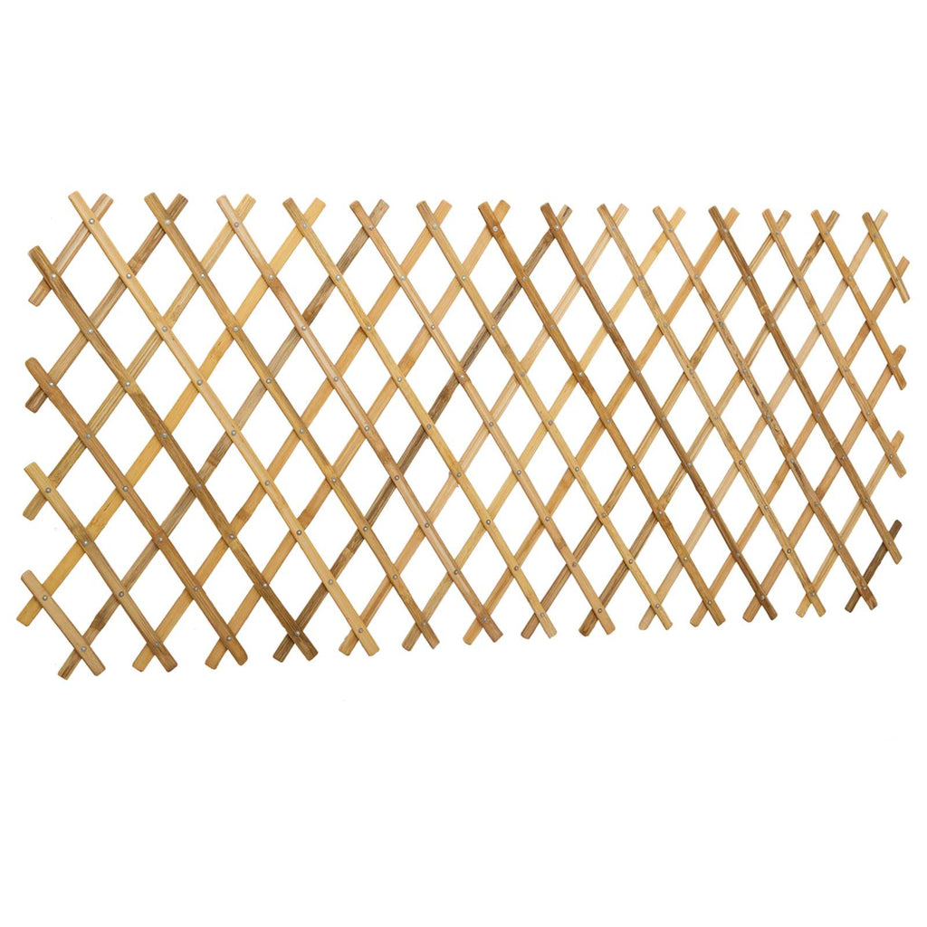 Valla Trellis Expandible 2 pcs Marrón Claro 100 x 105 cm Bambú