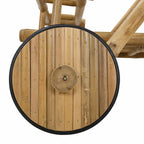 Carrito de té con ruedas Natural 79 x 67.5 x 84 cm Bambú